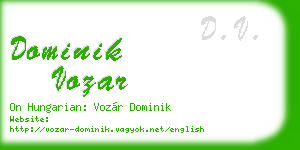 dominik vozar business card